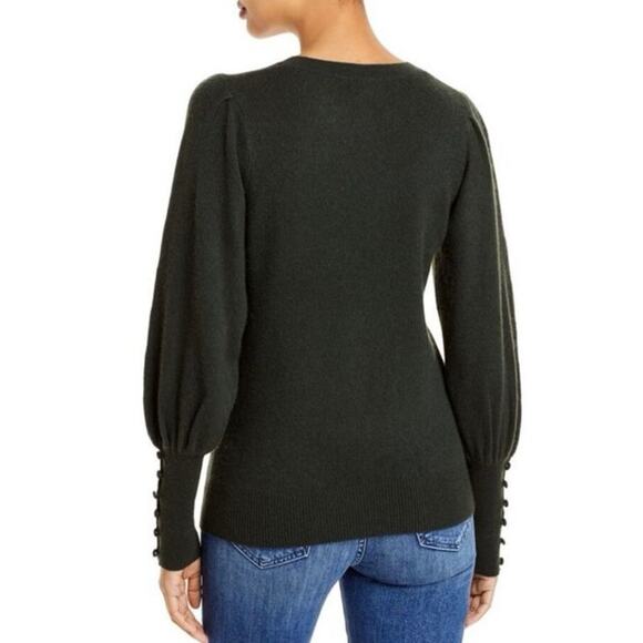 Aqua cashmere ballon sleeve M gray sweater - Picture 11 of 11